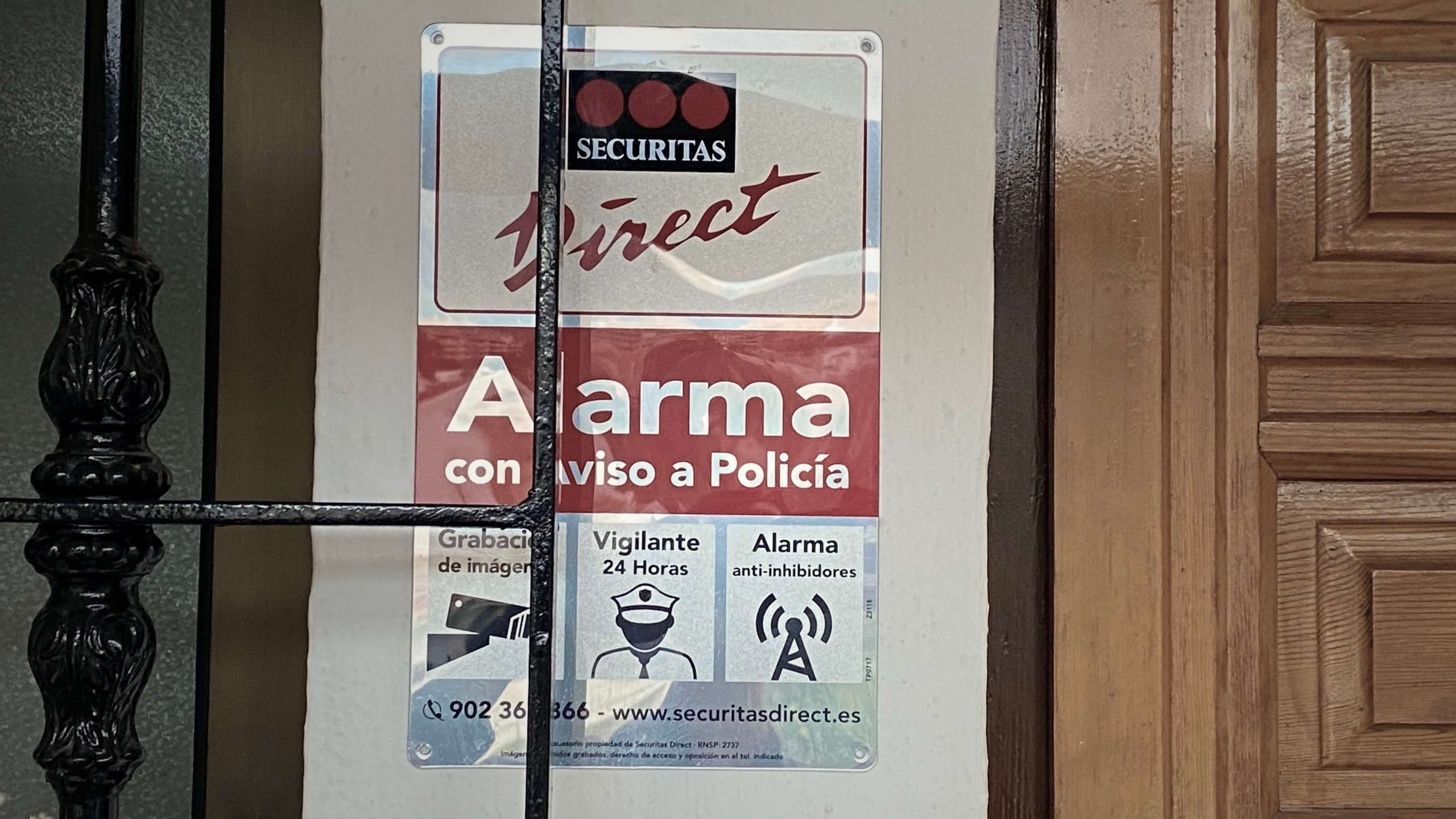 chapa aviso de alarma en hogar